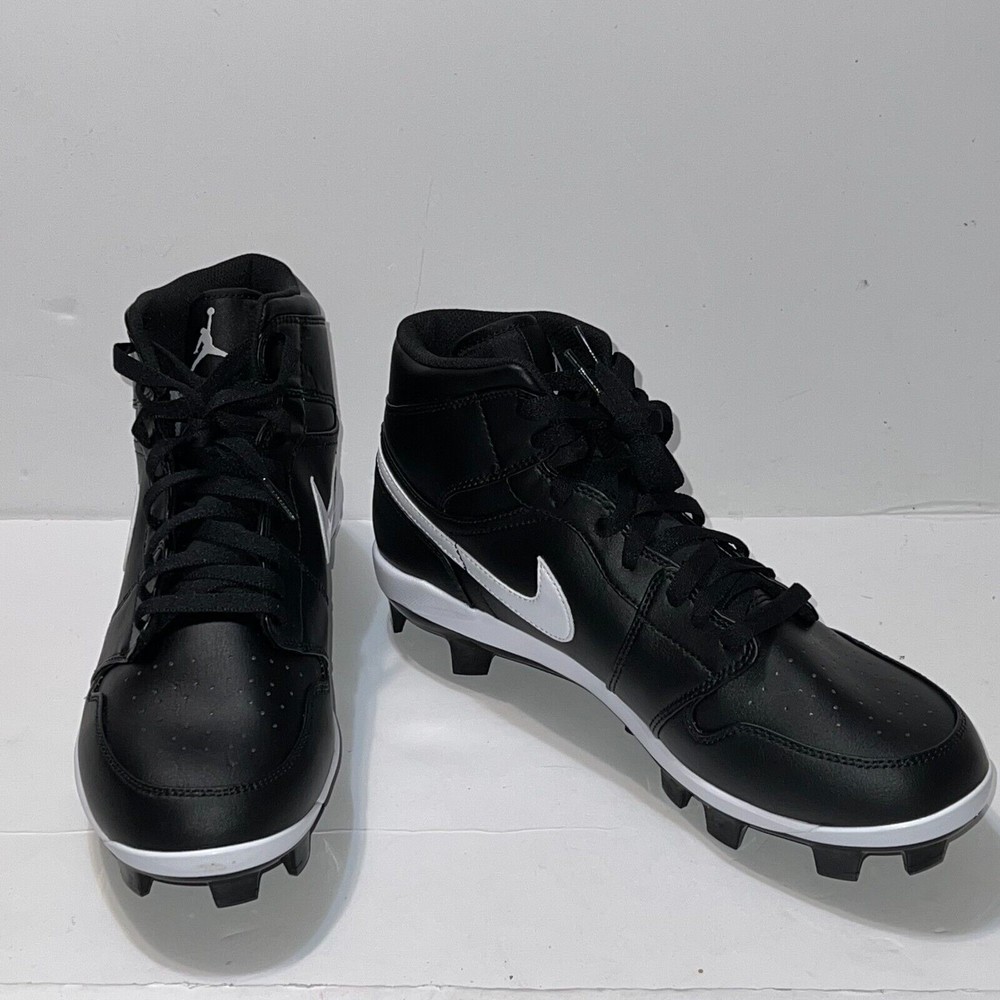 Air Jordan 1 Retro MCS Baseball Cleats Black Molded MEN'S 10 AV5354-001 NEW - Picture 9 of 15